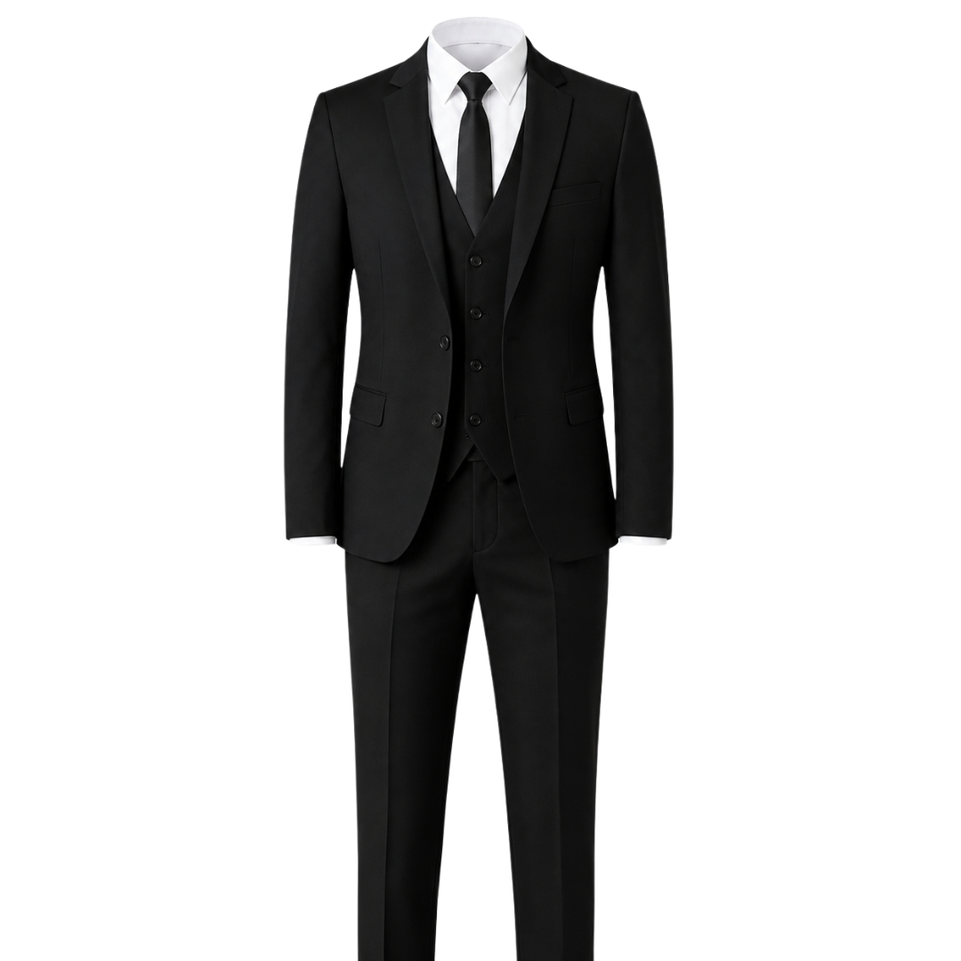 Tailored Wool Suit – Classic Black | Jhourney Kazidy