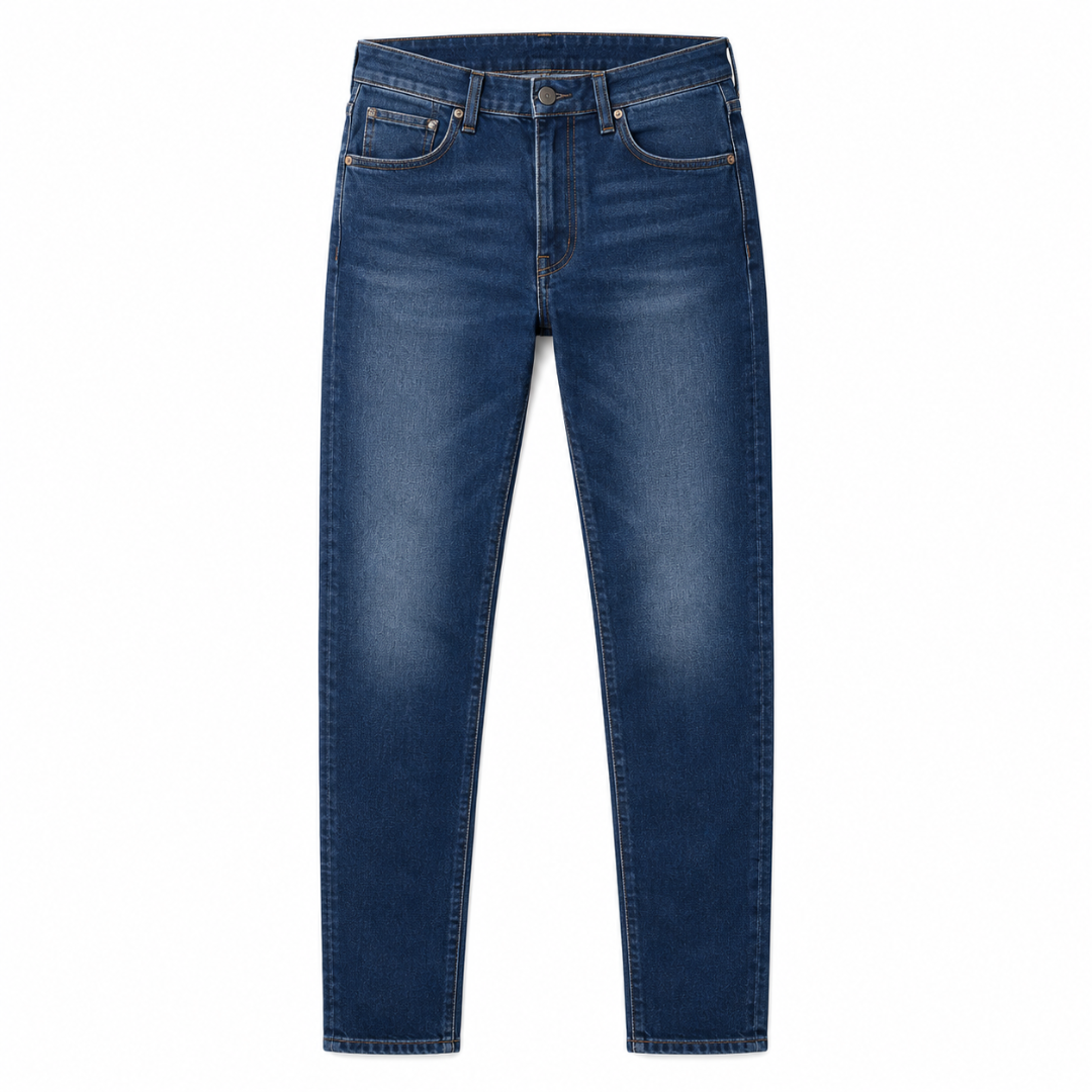 Premium Slim-Fit Denim Jeans – Deep Indigo | Jhourney Kazidy