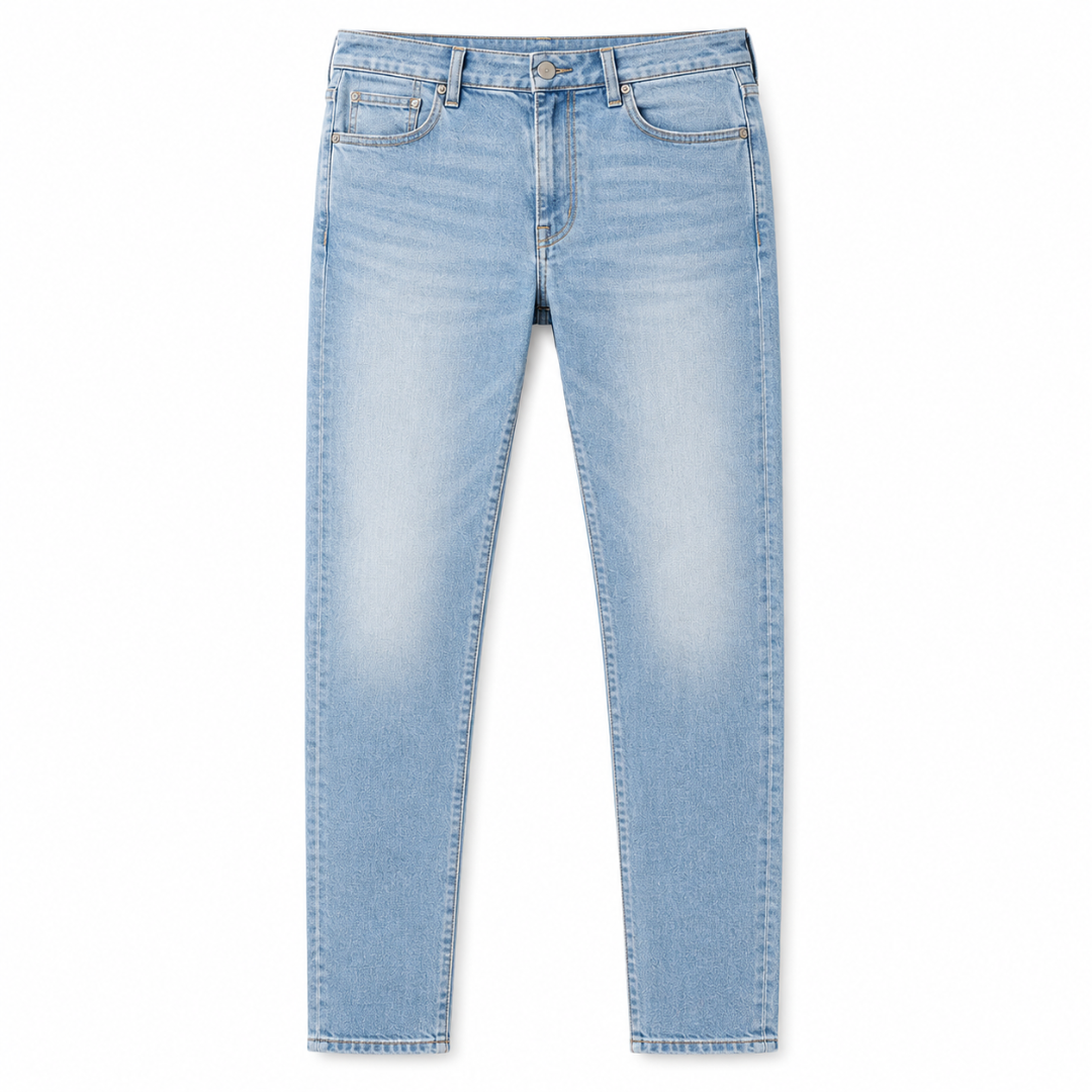Premium Slim-Fit Denim Jeans – Light Wash | Jhourney Kazidy