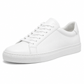 Premium Leather Low-Top Trainers – Pure White | Jhourney Kazidy
