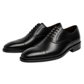 Polished Leather Oxford Shoes – Classic Black | Jhourney Kazidy
