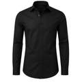 Tailored Premium Cotton Dress Shirt – Black | Jhourney Kazidy