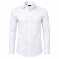Tailored Premium Cotton Dress Shirt – Crisp White | Jhourney Kazidy