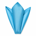 Pure Silk Pocket Square – Vibrant Cyan | Jhourney Kazidy